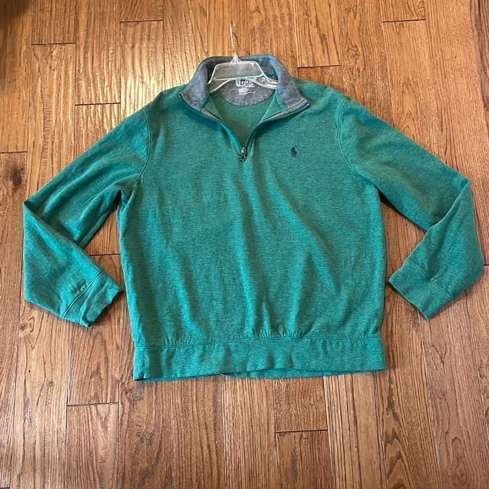 Polo Ralph Lauren performance green quarter zip pullover large